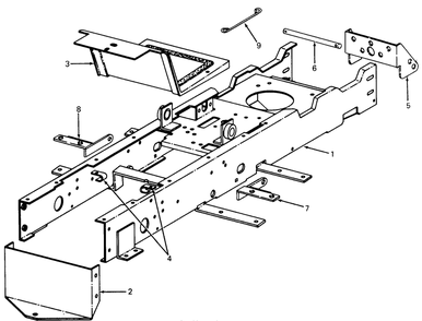 Frame And Drawbar Diagram and Parts List for 1105 0350039U-135292100-135292399-136292100 Cub Cadet Lawn Tractor
